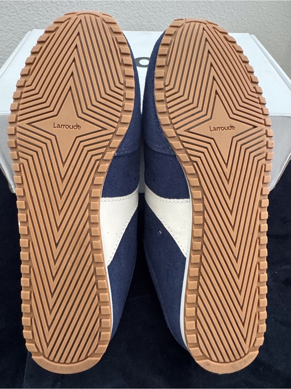 Larroudé Stella Indigo Suede & Napa Leather Mule Sneaker - Picture 13 of 16